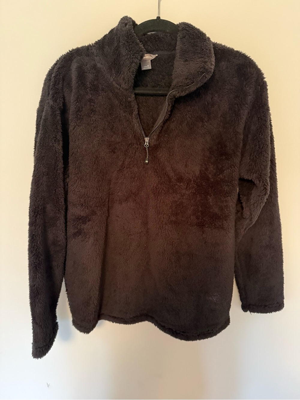 Eddie Bauer Plush Half-Zip Pullover in Dark Brown